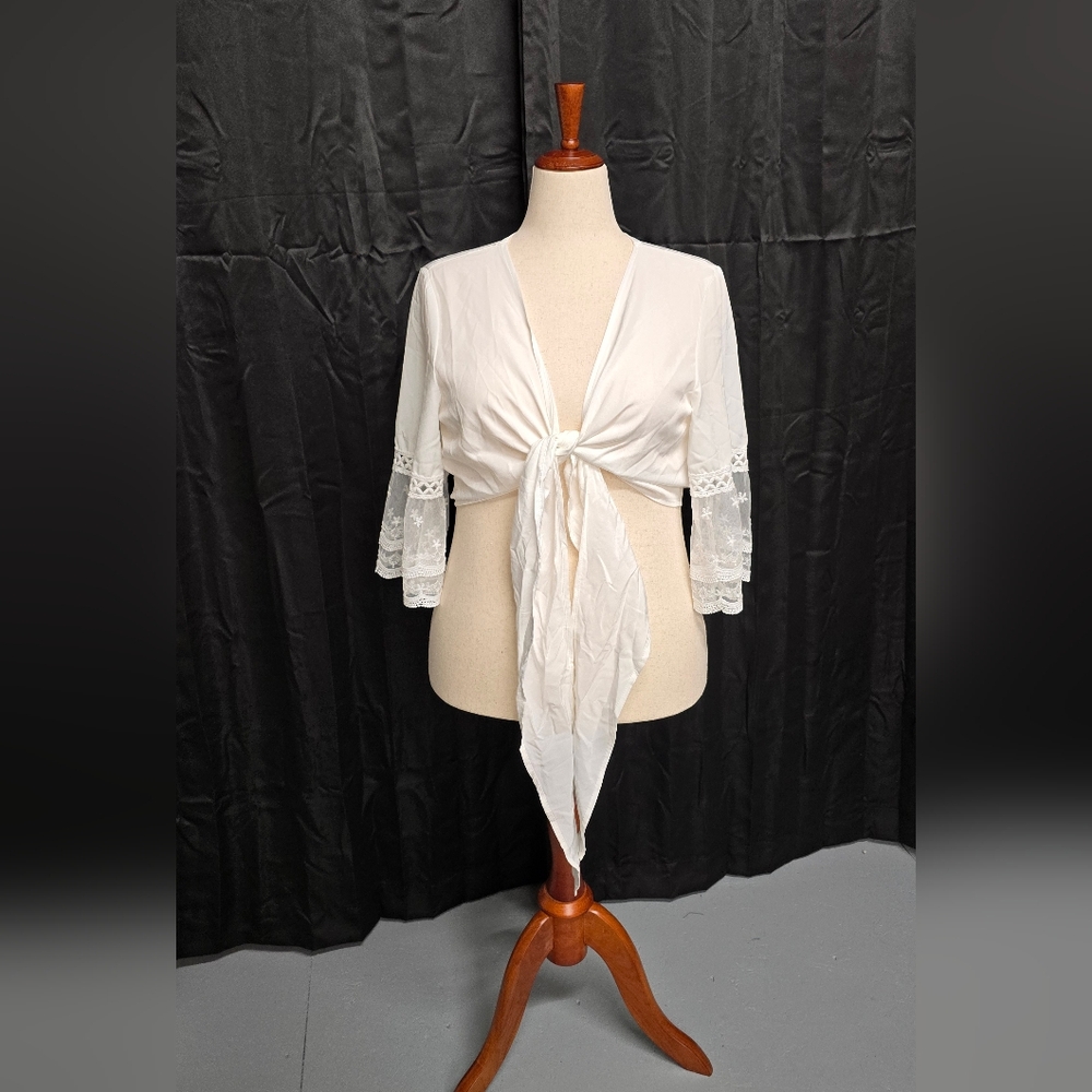 Classic White Front-TieTop